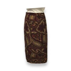 Maggie McNaughton Vintage Women’s Paisley Maxi Skirt Style Saratoga, size 24W